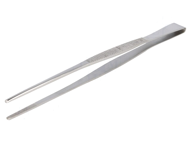Pincet; 220mm; De vorm van de punt: scherp; Breed.tip: 3,5mm Pincet; 220mm; De vorm van de punt: scherp; Breed.tip: 3,5mm